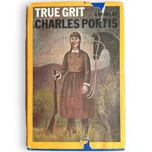True Grit Charles Portis 1968 First 1st Book Club Edition HC DJ Hardcover Book